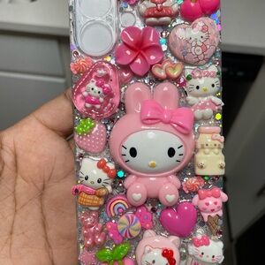 Hello Kitty Pink 3D Charm Phone Case with Kawaii Accents